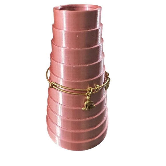 Signed Alex & Ani Gold Tone 4 Charms Buddha Adjustable Bangle Bracelet 7” NWT - Picture 12 of 14